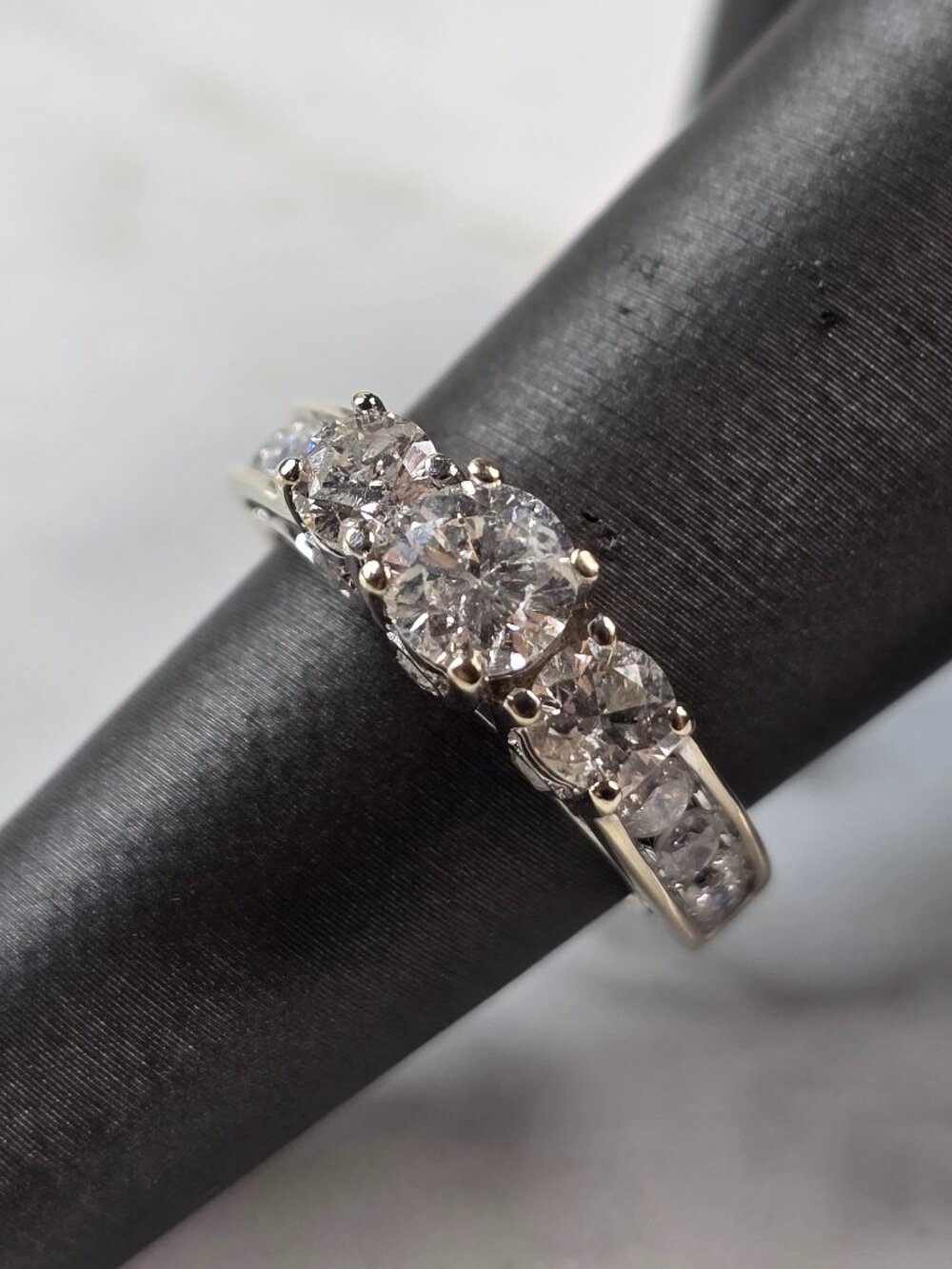 Womens Vintage Estate 14k White Gold Diamond Engagement Ring 4.2g  #E5739